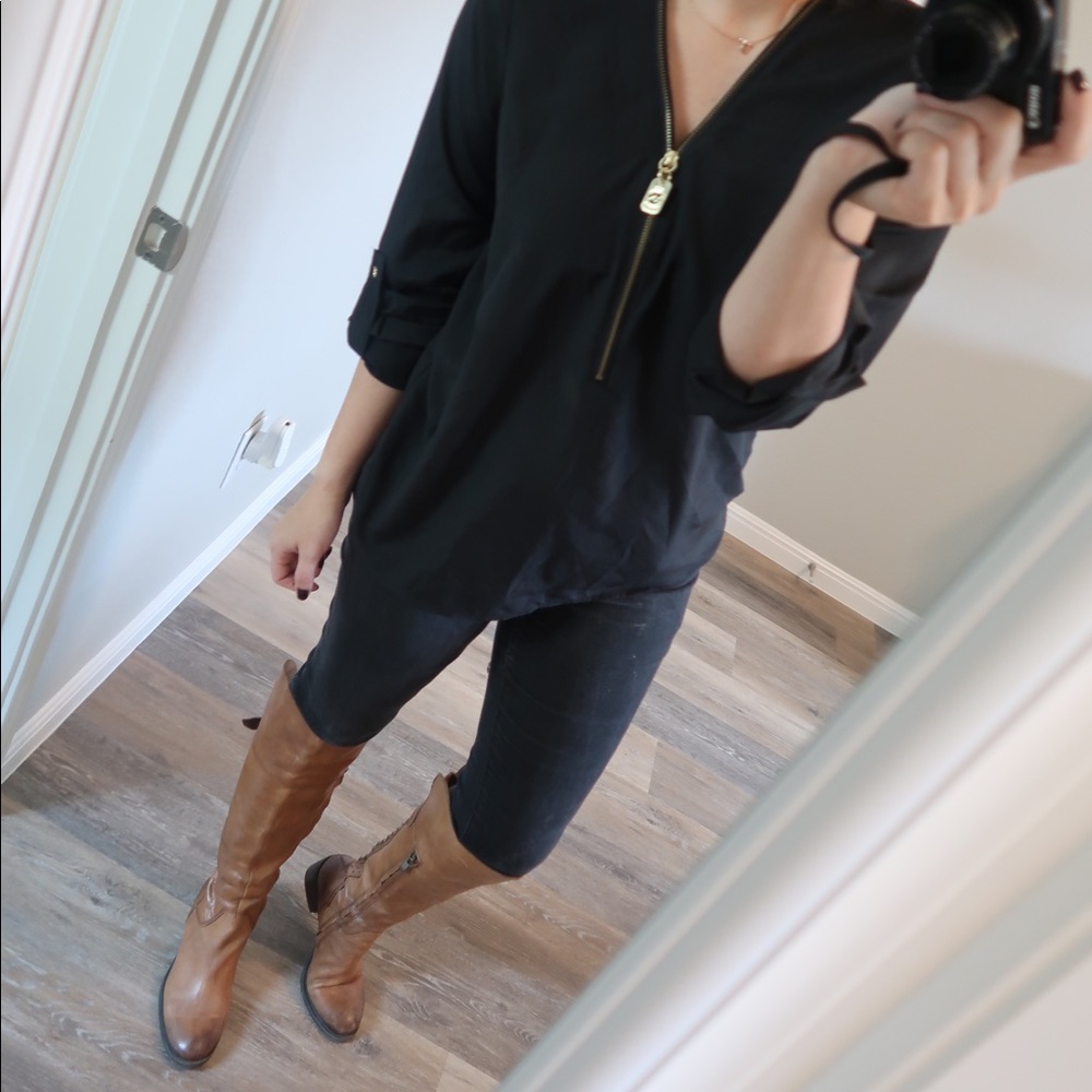 Vince Camuto Leather Knee High Boots 👢